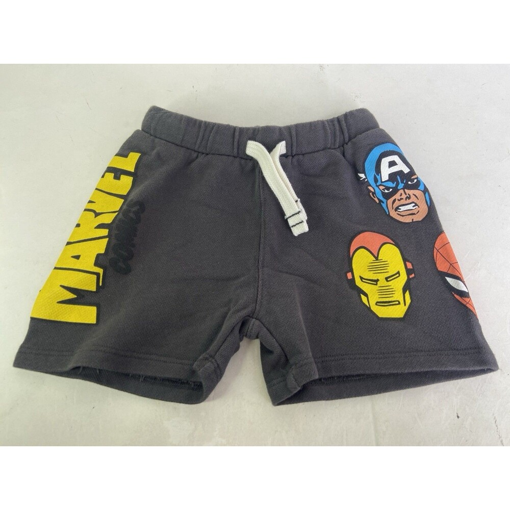 Zara x Marvel Comics Avengers Boys 3 3T Cotton Knit Pull On Shorts